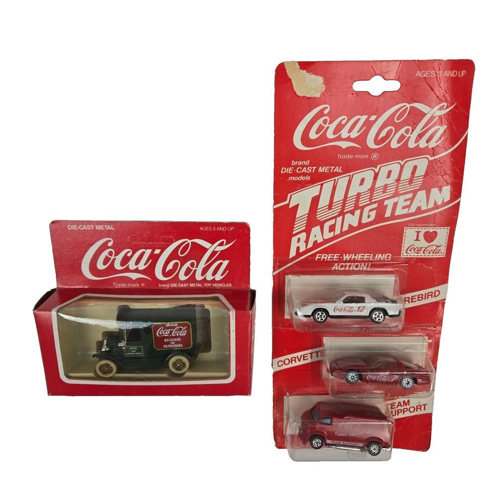 Vintage 1979 Coca-Cola Die Cast Metal Cars